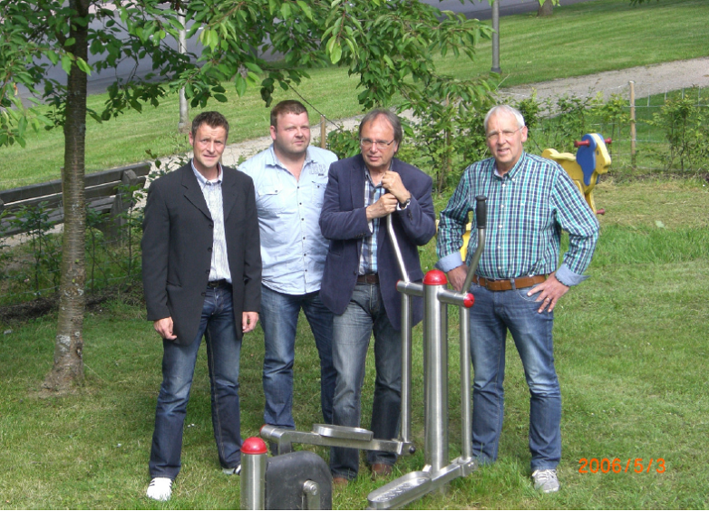 v. l. Ralf Zeitz (Stadtverordneter), Holger Kuhlmann, Jürgen sTeinhanses und anfred Kattenborn